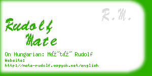 rudolf mate business card